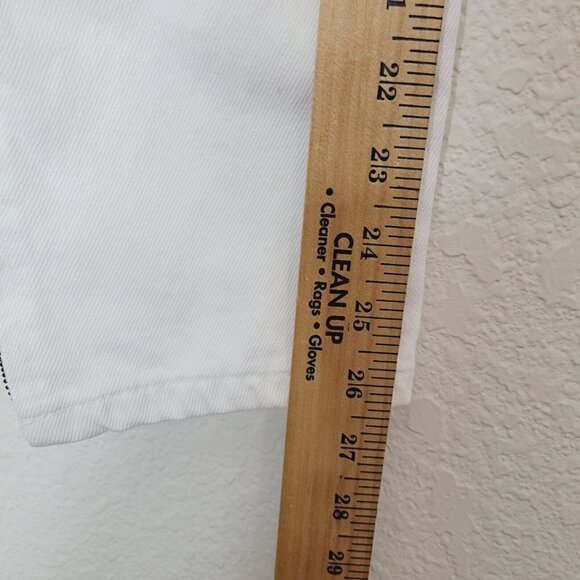 Vintage Forenza White Jeans Sz 12 100% Cotton Made In USA Zippered Ankles 1980s - Picture 13 of 14